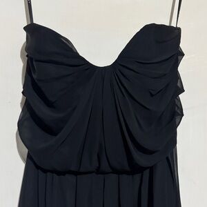 After Six Black Chiffon Maxi Evening Dress Size 10. Sweatheart bodice.6678 *read
